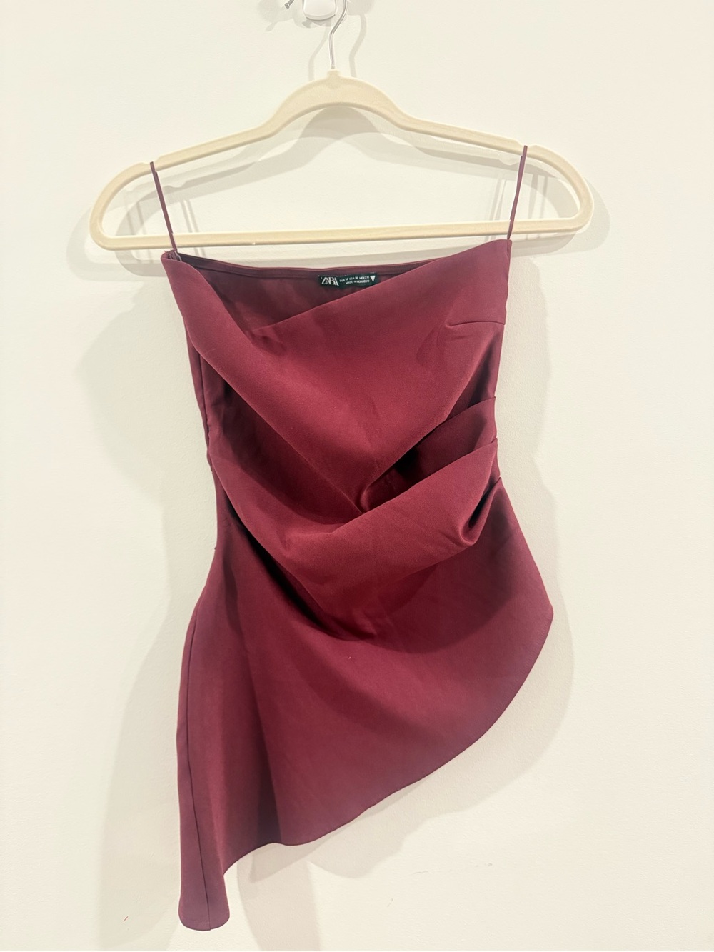 Zara ASYMMETRIC GATHERED TOP